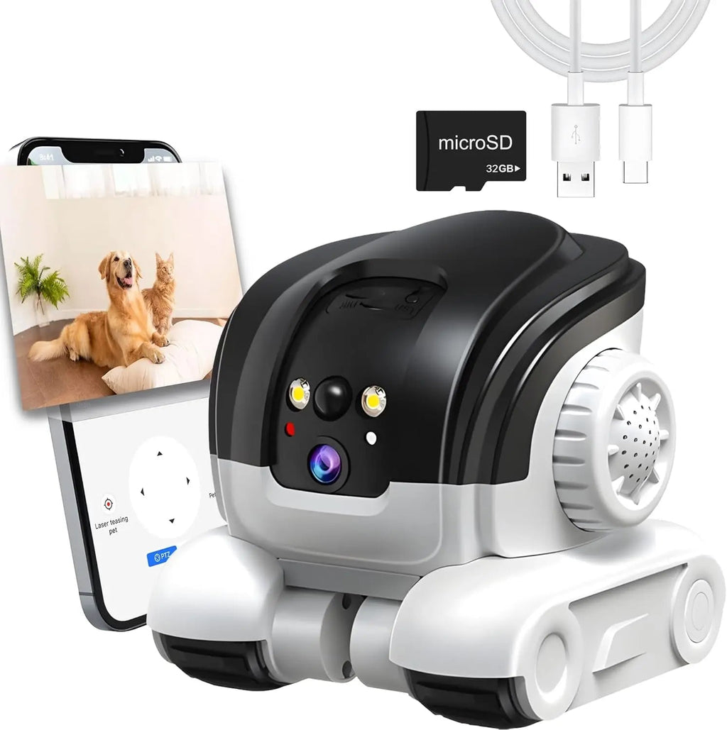 1080P Smart Pet Camera WiFi Robot 2-Way Audio Night Vision Motion Tracking(2026)