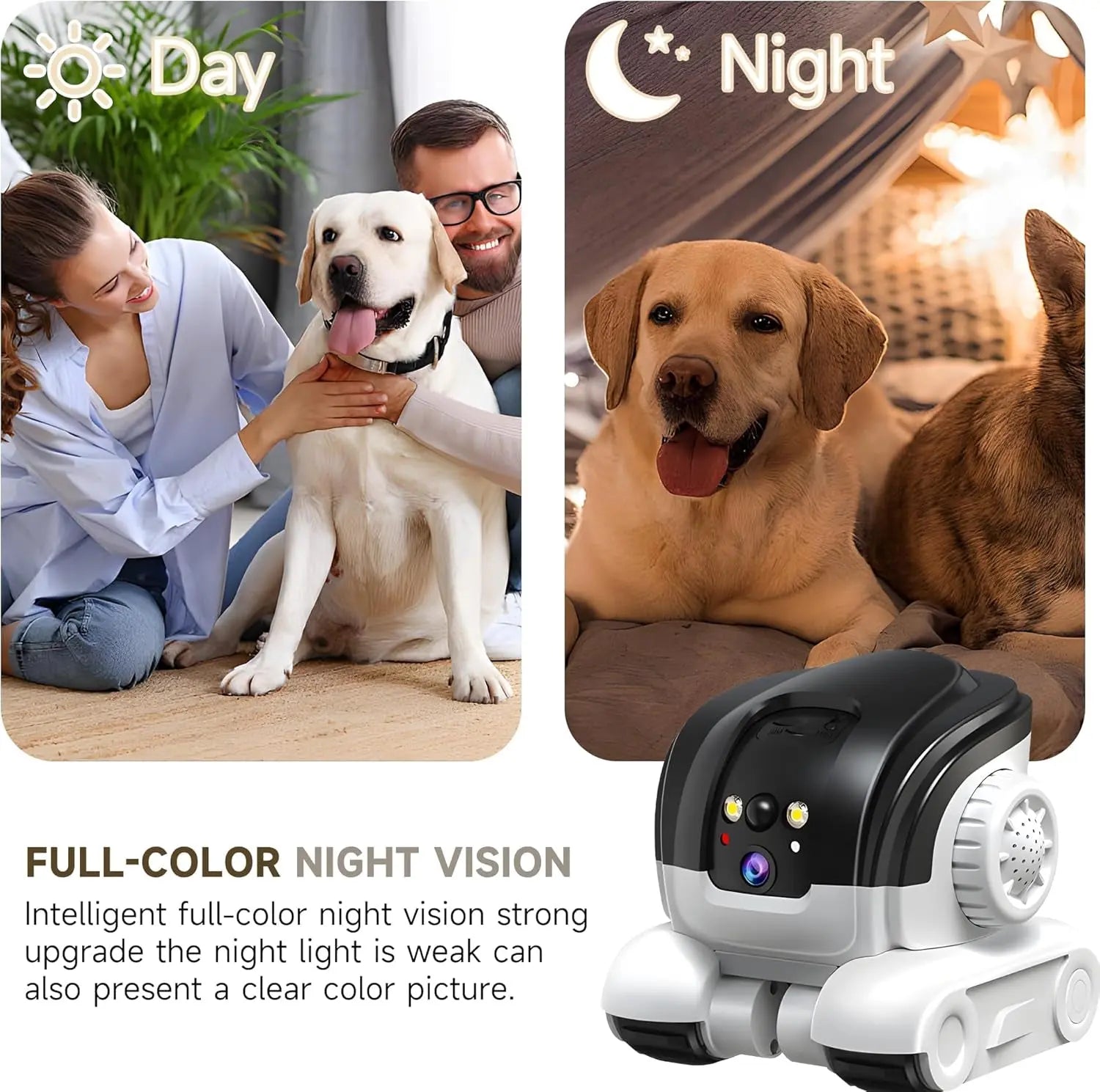 1080P Smart Pet Camera WiFi Robot 2-Way Audio Night Vision Motion Tracking(2026)