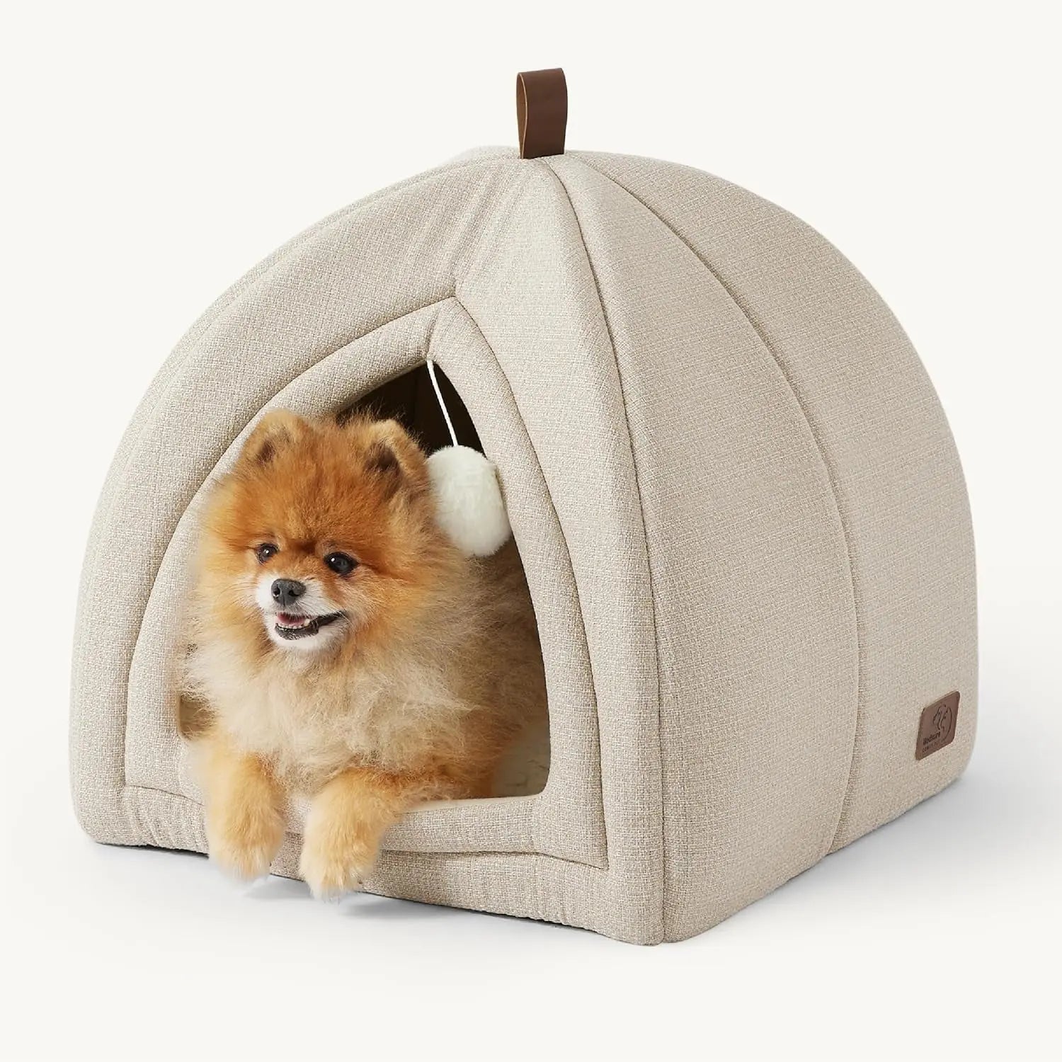 2-in-1 Cat Cave Bed – Foldable Indoor Cat Tent with Washable Cushion, Sizes S-L