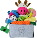 20-Piece Puppy Teething Chew Toy Set with Basket for Small & Medium Dogs